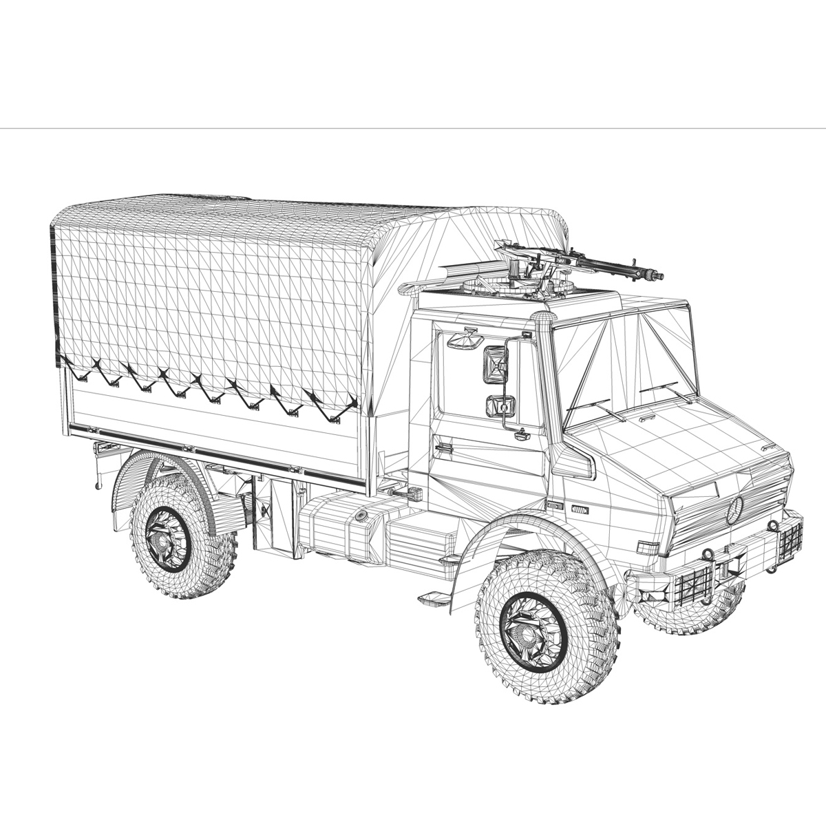 Unimog Mercedes-Benz 3d model Printable